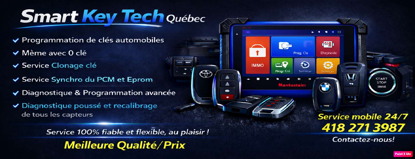 Services programmation clés auto